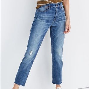 Madewell High-Rise Slim Boyjean Raw-Hemmed Edition